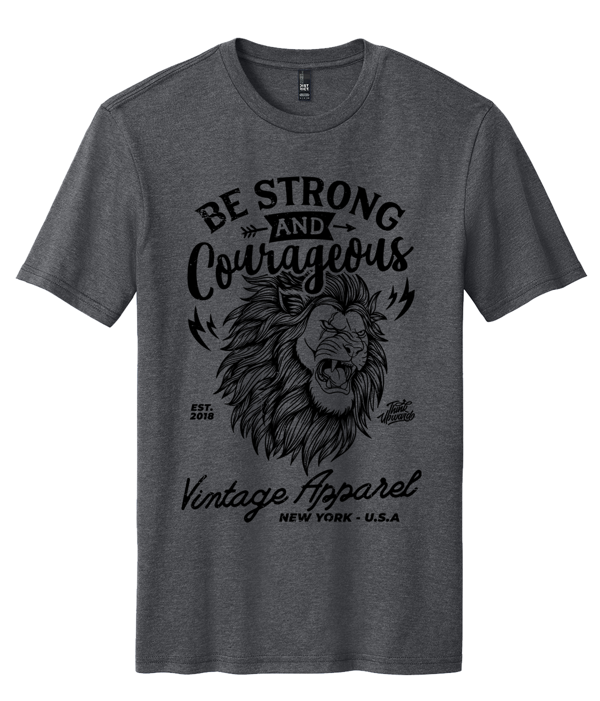 Be Strong - Vintage Style Tee - Heather Gray